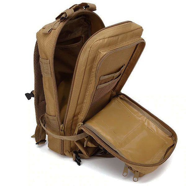 Coyote Brown Tactical Sling Backpack with MOLLE