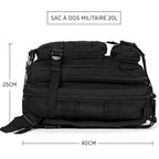Black Tactical MOLLE Outdoor Backpack