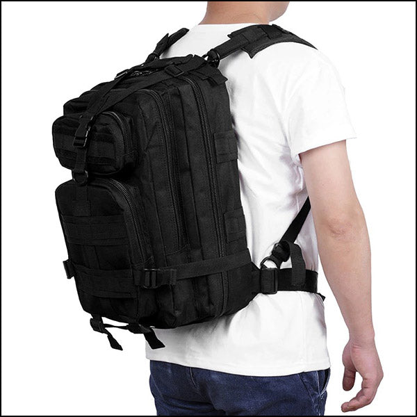 Black Tactical MOLLE Outdoor Backpack