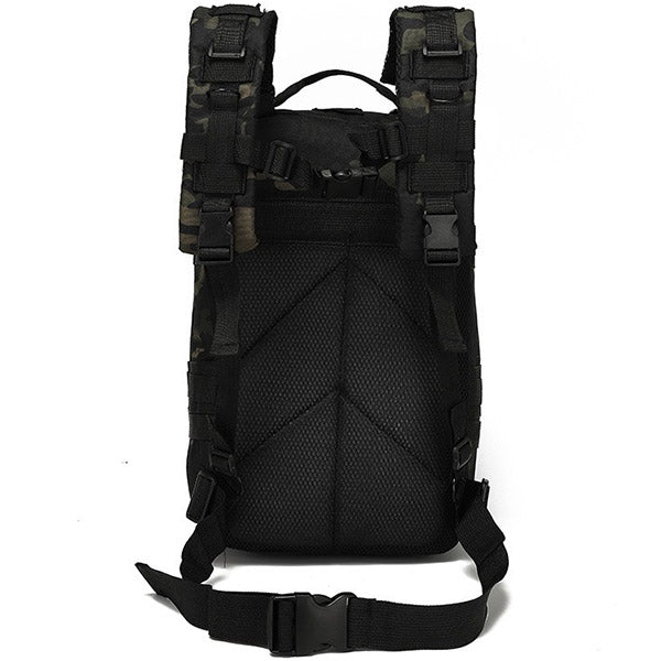Compact Tactical Dark Camouflage Backpack