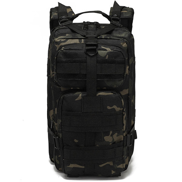 Compact Tactical Dark Camouflage Backpack