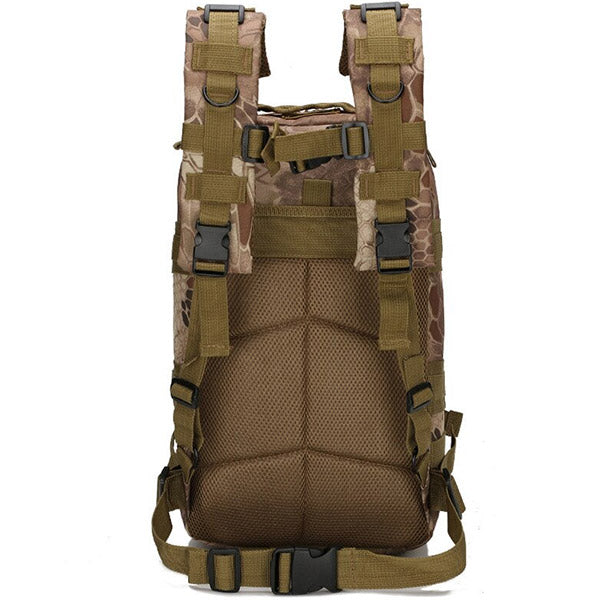 Outdoor Tactical Backpack with Tan Camo MOLLE