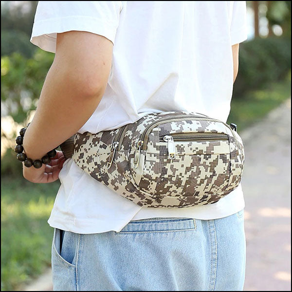 Unisex Desert Camo Multi-Pocket Fanny Pack