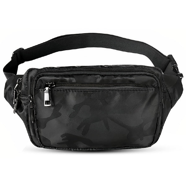 Military Camouflage Banana Bag - Black