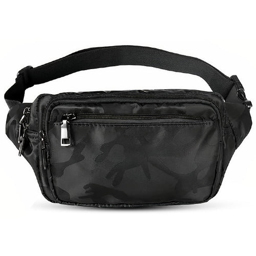 Military Camouflage Banana Bag - Black