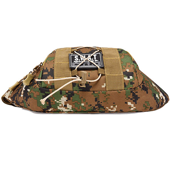 Tactical Digital Camo Waist Bag with S.W.A.T. Patch