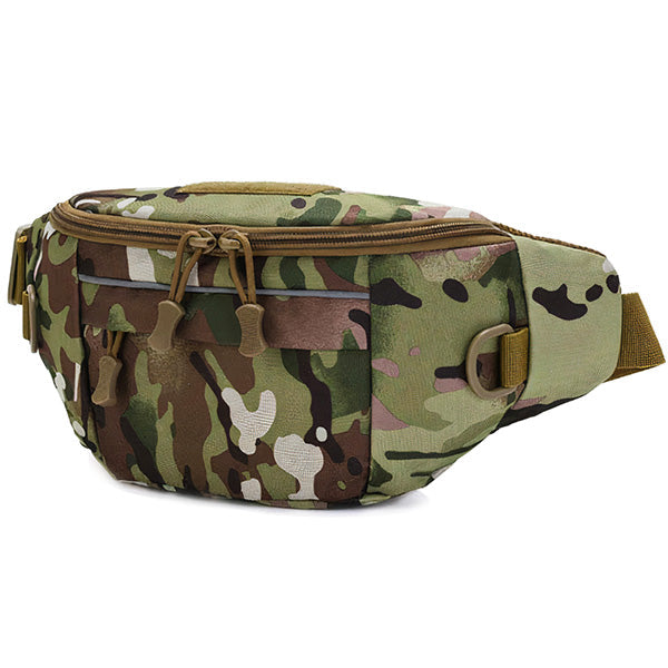 Camouflage Utility Fanny Pack with Zipper Pockets