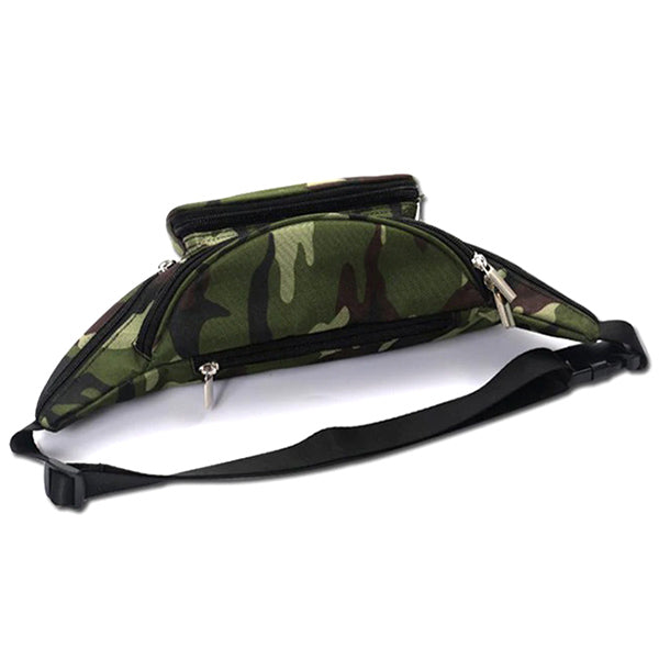 Green Camo Multi-Pocket Fanny Pack