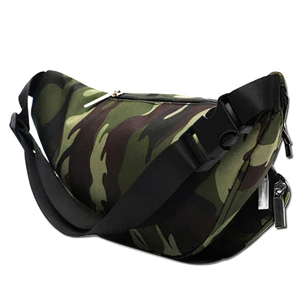 Green Camo Multi-Pocket Fanny Pack