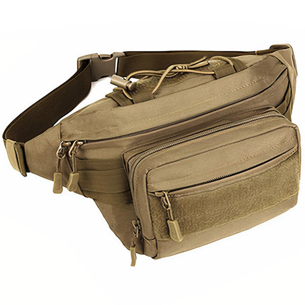 Tactical Khaki Multi-Pocket Waist Bag