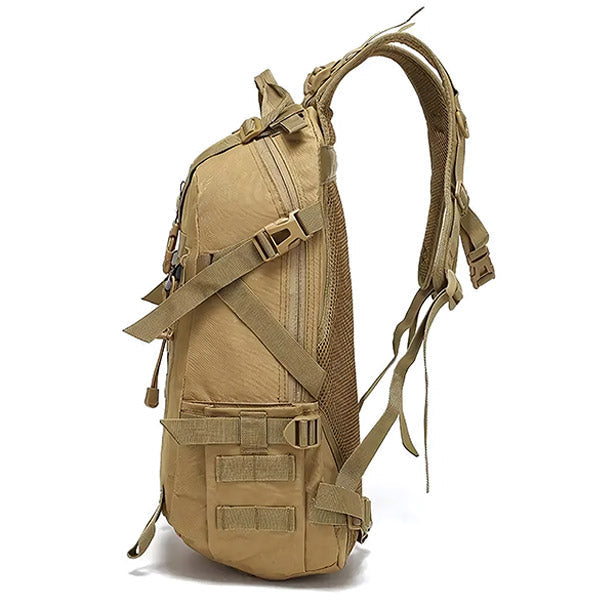 Coyote Brown Tactical MOLLE Backpack for Hiking