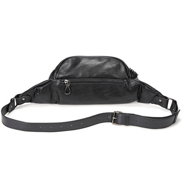 Unisex Orange Camo PU Leather Fanny Pack