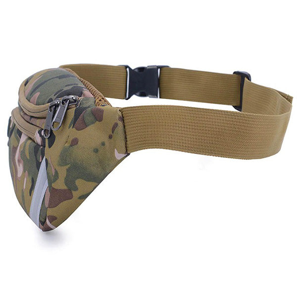 Camouflage Waist Bag with Reflective Strip