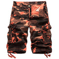 Orange Camo Military Shorts
