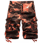 Orange Camo Military Shorts