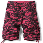 Red Camo Military Shorts