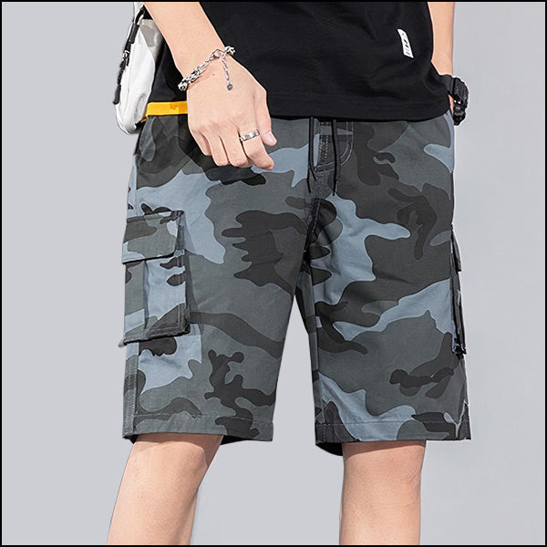 Blue Camouflage Shorts