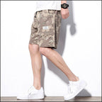 Men's Desert Camo Casual Shorts with Elastic Waist