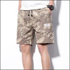 Men's Desert Camo Casual Shorts with Elastic Waist