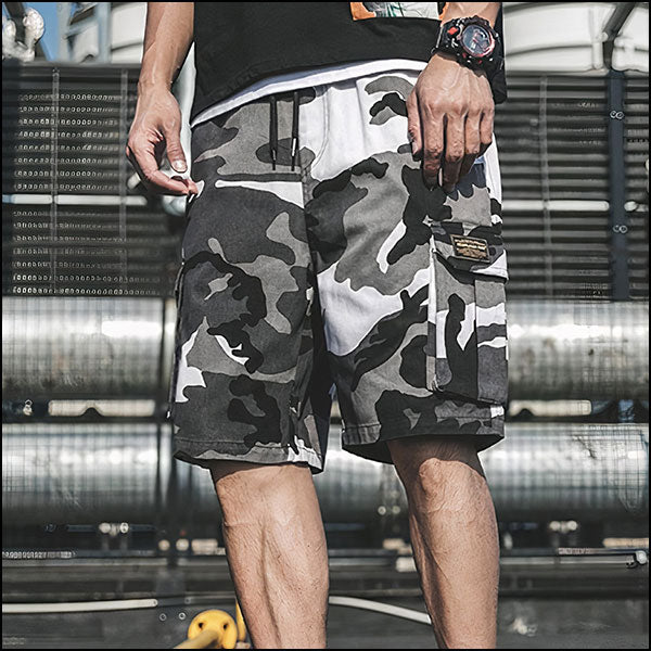 Men's Grey Camouflage Shorts