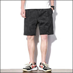 Men's Black Subtle Camo Drawstring Shorts