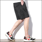 Men's Black Subtle Camo Drawstring Shorts