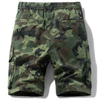 Men's Camo Cargo Shorts with Elastic Drawstring