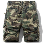 Men's Woodland Camo Cargo Shorts with Drawstring