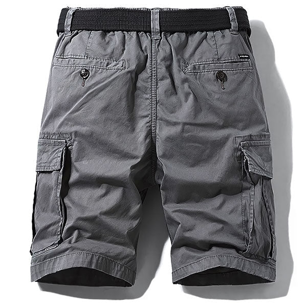 Men's Dark Grey Cargo Shorts with Belt