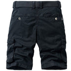 Men's Black Cargo Shorts with Web Belt