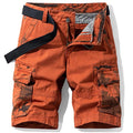 Men's Orange Cargo Shorts