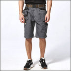 Men's Charcoal Work Shorts with Tool Pockets