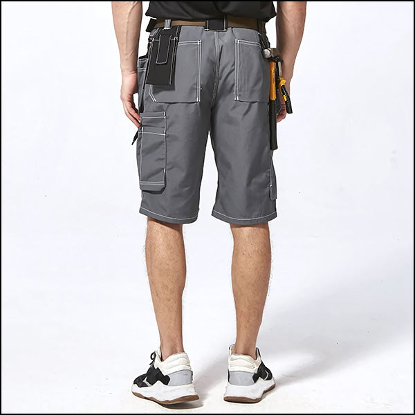 Men's Charcoal Work Shorts with Tool Pockets