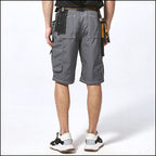 Men's Charcoal Work Shorts with Tool Pockets