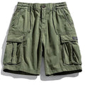 Khaki Green Cargo Shorts