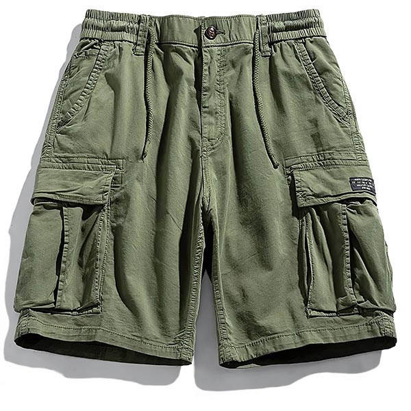 Khaki Green Cargo Shorts
