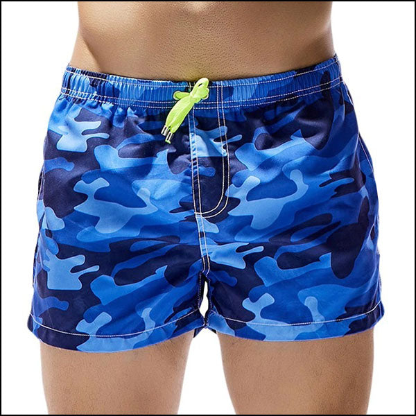 Camouflage Beachwear Shorts Blue