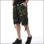 Men's Dark Camo Cargo Shorts with Pockets