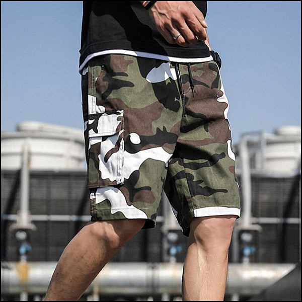 Men's Army Green Camouflage Cargo Shorts