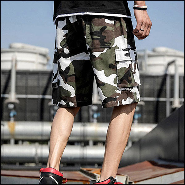 Men's Army Green Camouflage Cargo Shorts