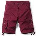 Red Military Cargo Shorts