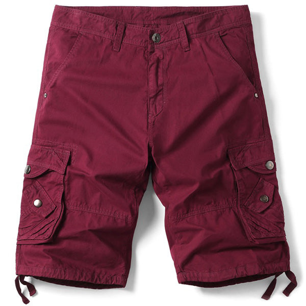 Red Military Cargo Shorts