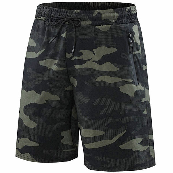 Green Camouflage Running Shorts