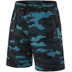 Men's Camouflage Running Shorts Blue