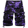 Purple Military Shorts