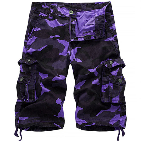 Purple Military Shorts