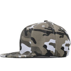 Unisex Green Camo Flat Brim Snapback Cap