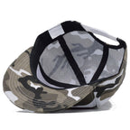 Unisex Green Camo Flat Brim Snapback Cap