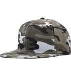 Grey Camouflage Snapback Cap