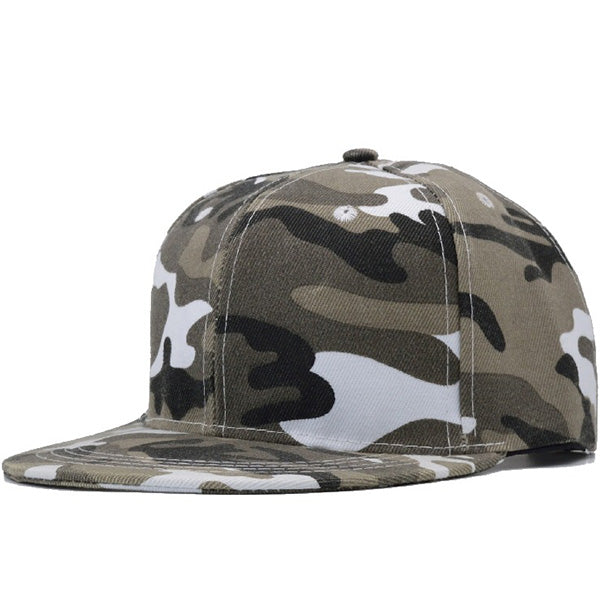 Grey Camouflage Snapback Cap